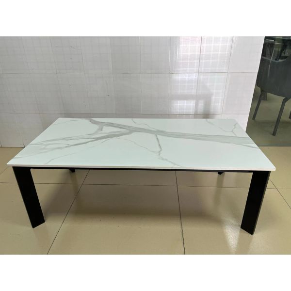 Rectangle Ceramic Coffee Table Easily Wiped Down With Iron Base CT-510