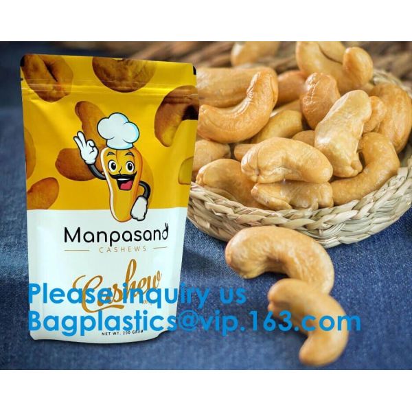 Custom Print Biodegradable Foil Packaging Soft Zipper Stand Up Bottom Gusset Plastic Drinking Pouches Bags With Straws
