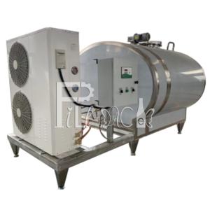 China 6000L Fresh Milk Direct Cooling Refrigerator System SUS304 Jacket Storage Tank Horizontal Type wholesale