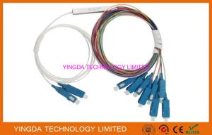 China SC/UPC Coupler Fiber Optic PLC Splitter 2X8 900um 9/125um SM 1Meter G657A LSZH wholesale