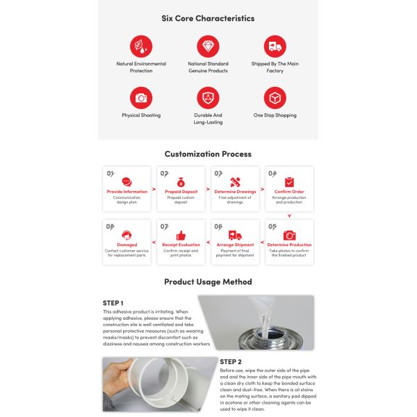Construction Use Pvc Pipe Solvent Cement Pvc Adhesive Glue For Bonding Plastic Pipe