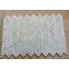 Buy cheap C Carrara Natural Marble Mosaic Tile Bathroom Decor With Herringbone Shape from wholesalers