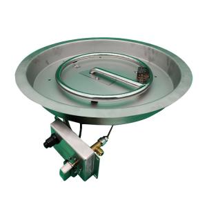 China Round 20lb Fire Pit Pan Insert 65000 BTU Propane Pan Burner Kit wholesale