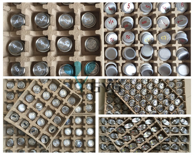 30.5mm ROUND STAINLESS STEEL ELEVATOR PUSH BUTTON BLANK CHARACTER
