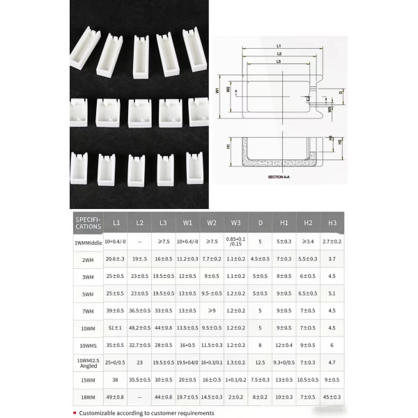 Rectangular H5 Industrial Alumina Ceramic Housing High Insulation For Power Resistor