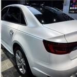 Audi Electro Optic Metallic White Car Wrap Film Air Release Slideable