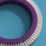 Famatex Stenter Machine Parts Brush Wheel Purple Plastic Body White Nylon Hair