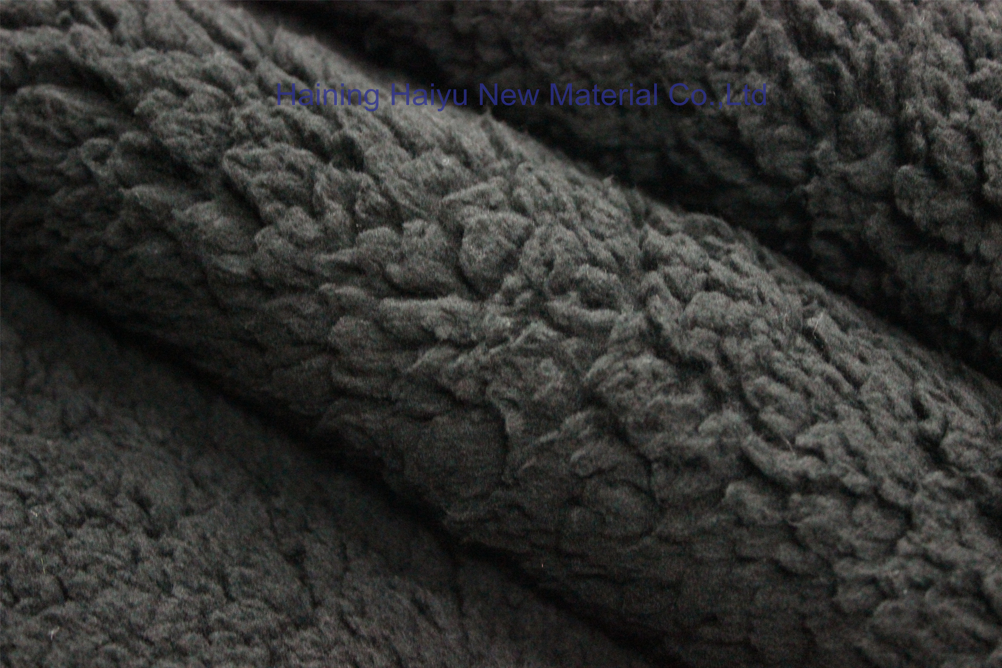 Double side 100% Polyester 240gsm Sherpa Fleece Fabric For Garment Or Blanket