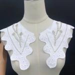 Lace Beads Applique Pattern Fabric Embroidery False Collar Embroidery Accessorie