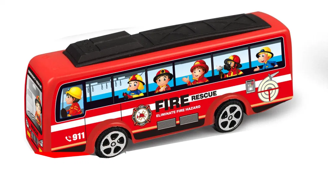 Children&prime;s Simulation Model of Bus Toy Car Anti-Fall Toy Friction Car Inertia Bus Toy