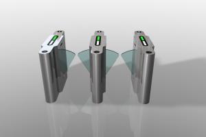 China Anti Breakthrough Acrylic Wing Flap Barrier Turnstile wholesale