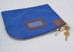 ODM OEM Canvas 11X6inch Zippered Bank Deposit Bags With 2 Keys