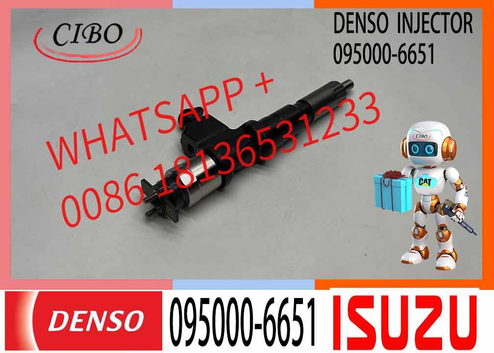 Diesel Common Rail Fuel Injector 095000-6651 8-98030550-1 For ISUZU GIGA 6WF1 Heavy Duty CYZ EXZ 14.3L