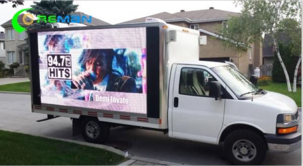 DIP Mobile Truck LED Display , LED Mobile Digital Advertising Sign Trailer PH5