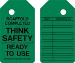 Plastic Safety Tag Polyester Waterproof Durable Lockout Scaffolding Tag