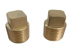 China 1/2&quot; NPT Male Brass Tube Fitting Square Head Plug Solid wholesale