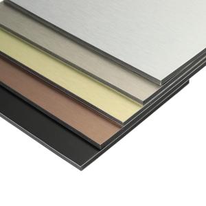 China Impact Resistant Brushed Aluminum Composite Panel 3mm Thickness wholesale
