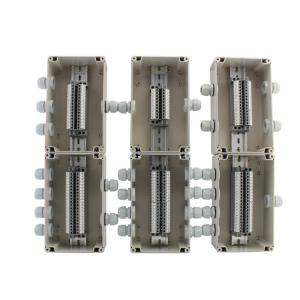 China Electrical Cable Distribution Junction Box 200*120*75mm Waterproof with Din Rail Terminal Blocks wholesale
