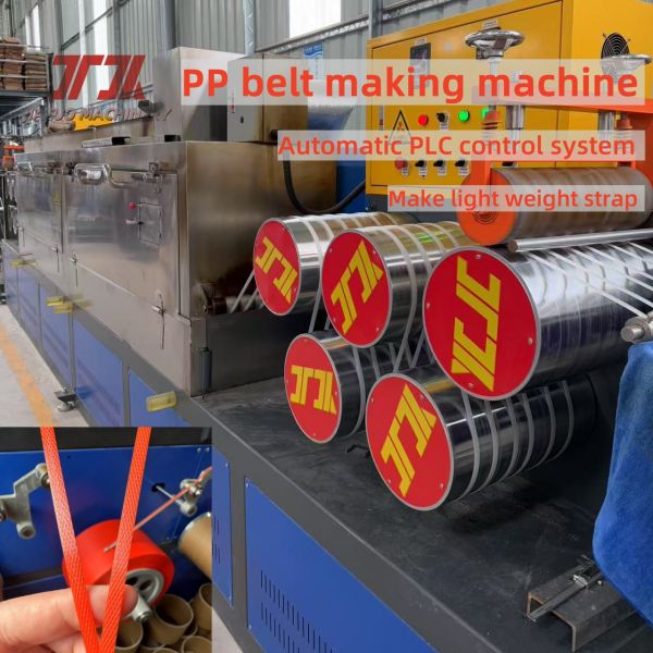 100% Recycle Material PP Packing Belt Machine With PLC Control System And Automatic Winder