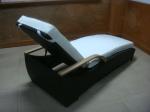 Comfortable Foldable Black Rattan Sun Lounger For Indoor Pool