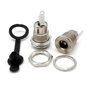 China 5.5mm X 2.1mm Metal Dc Power Jack Socket 30V Female Panel Mount Connector wholesale