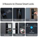 Glomarket Tuya Smart Security Digital Door Lock Biometric Fingerprint Handle