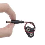 9V Battery Snap Clip Connector To DC Male 5.5x2.1mm Barrel Jack Power Cable for