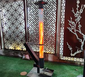 China Outdoor Freestanding Patio Heater Portable Modern Wood Pellet Stoves 140cm wholesale