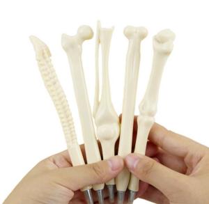 China Wholesale promotional plastic bone shape ballpoint e pen with customized logo wholesale