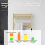 Stainless Steel 10 Bars HEATED Towel Rail Warmer Radiator for Smart Electric