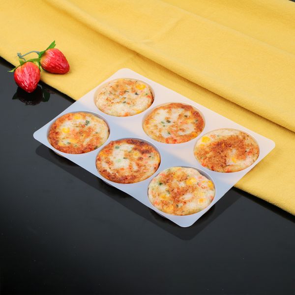 Custom 6 hole PP Mochi chocolate tray Pastry Storage Container Insert Trays Clear Plastic Dessert Box