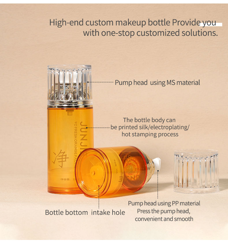 15ml Airless Lotion Pump Bottles Cosmetic Airless Pump Bottles AS Collar For Packaging