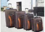Two Tone Twill 600D Eva Carry On Travelling Trolley Luggage With 2 Big Wheels