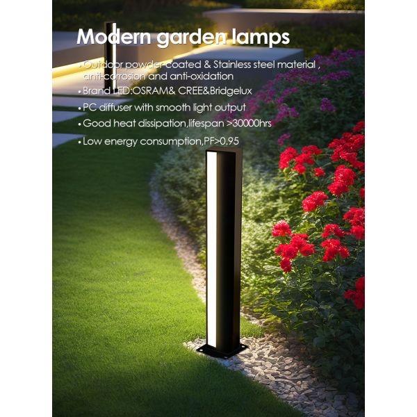 Waterproof LED Lawn Lights Stainless Steel Special Design PC Diffuser Widely Used For walkways