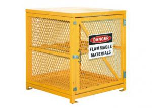 China Steel Gas Cylinder Storage Cages , Lpg Gas Bottle Storage Cages 139 LBS Weight wholesale