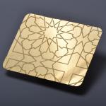 Pvd Golden Polish Etched Stainless Steel Sheet With Novancel Film