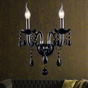 China Black Wall lights for home indoor lighting bathroom cabinet Decorate Crystal bedside lamp (WH-OR-160) wholesale