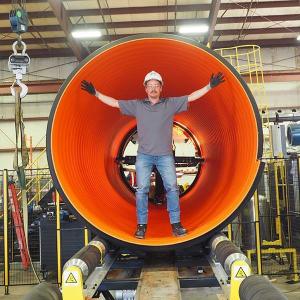 China Sewage Corrugated Pipe Extrusion Line High Ring Stiffness SN8 SN20 3000mm wholesale