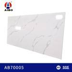 7% Resin 30MM Glossy White Calacatta With Grey Veins For Bathroom