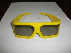 China Yellow Plastic Frame Linear Polarized 3D Glasses For Tech Museum wholesale