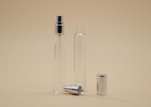 China Small Glass Cosmetic Spray Bottles , Clear Glass Perfume Bottles Screw Neck wholesale