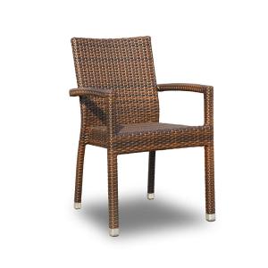 China Powder Coated Finish L52cm H87cm Rattan Outdoor Chair In Various Colors wholesale