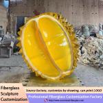 Customized Resin Fruit Statue Outdoor Decorative Fiberglass Strawberry Sculpture