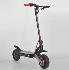 China Black Electric Kick Scooter 10 Inch Dual Motor Off Road Electric Scooter Easy To Fold wholesale