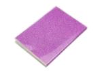 Picture Custom Daily Journal Frosted Plastic Book Cover Sparkling Purple Glitter
