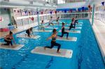 Folding Inflatable Floating Yoga Mat , Water Gymnastics Mat 220x85x15cm