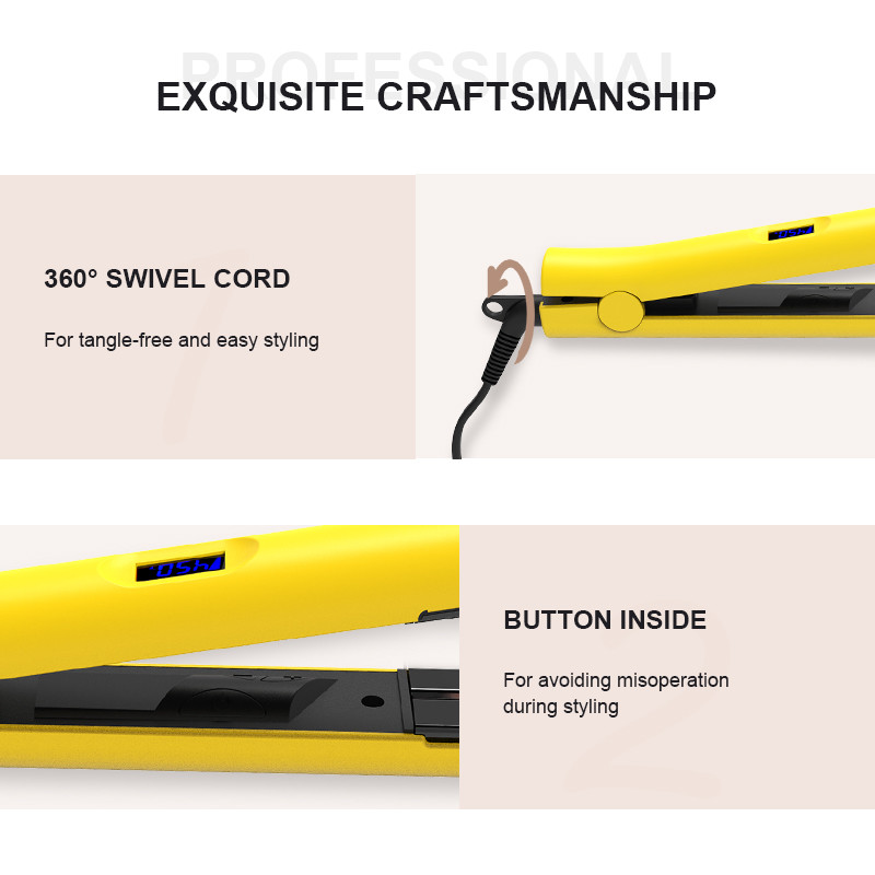 35W Adjustable Temperature Infrared Flat Iron Titanium Plate Suitable For All Hair