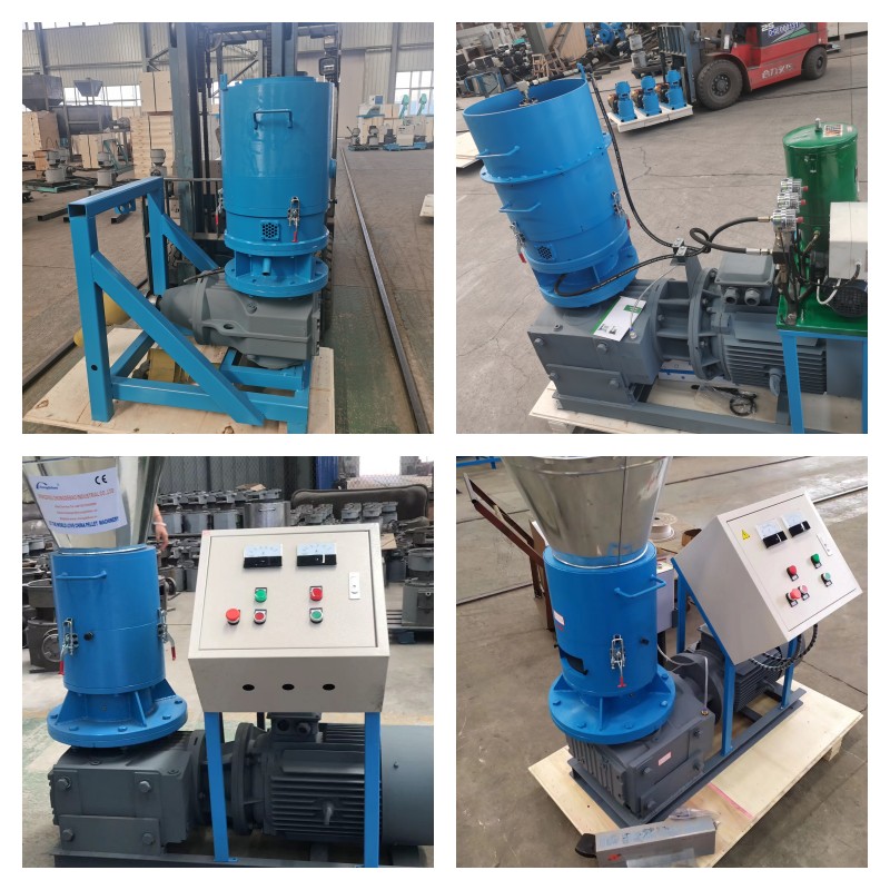 6-12mm Wood Chip Pellet Machine 1-2tph Waste Wood Pellet Machine High Density