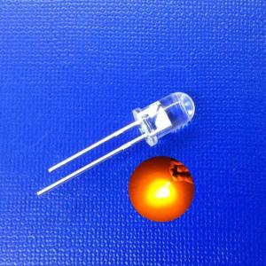 China 5mm LED Diode 600-610nm Orange Color 120deg Beam Angle 3-5LM Round Clear Lens wholesale