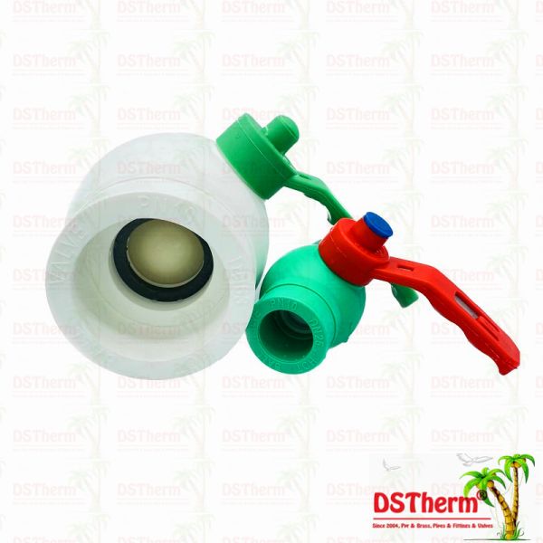 Metal Handle Plastic PPR Brass Ball Valve Socket Fusion / Electrofusion Connection